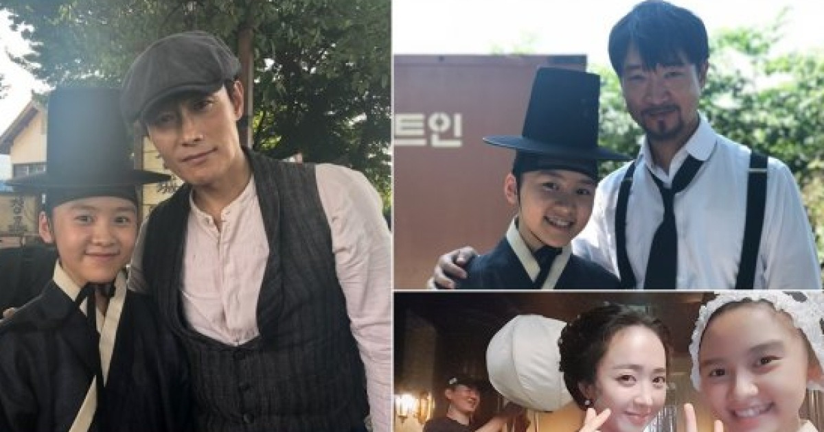 '미스터션샤인' 아역 신수연, 이병헌·김태리·김민정과 촬영 인증샷