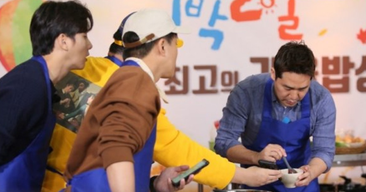 '1박 2일' 샘킴, 요리 중 폭발한 '브로맨스+허당美'