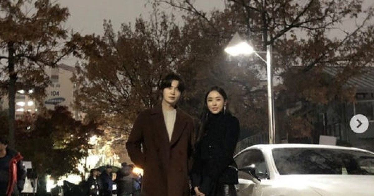'뷰티인사이드' 이다희♥안재현, 촬영장서 훈훈 투샷 '모델 기럭지'[★SHOT!]