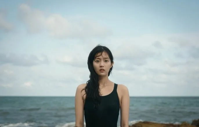 노란 수영복에 섹시한 몸매 어필하는 존예 처자