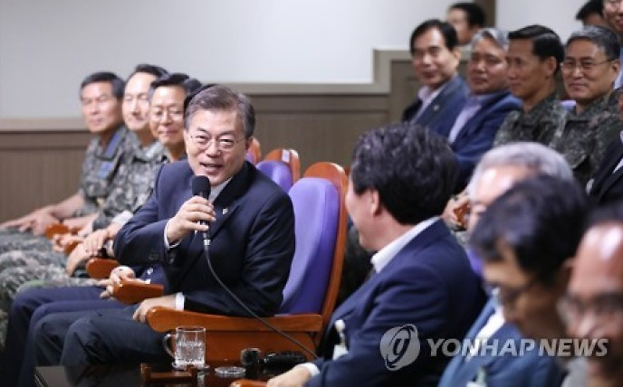 탄도미사일 비행시험 참관, 발언하는 문 대통령