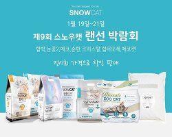 스노우캣 눈꽃모래, 고양이모래 할인행사 이달 21일까지