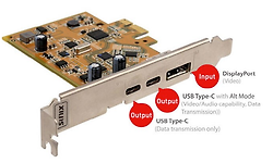 PC 에 DisplayPort 지원되는 USB C 포트 확장카드.