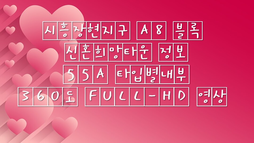 시흥장현 A-8블록 신혼희망타운(공공분양) 3회차(자격완화)