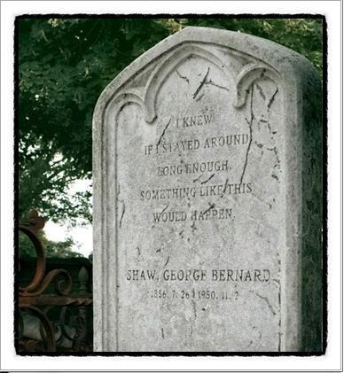 버나드 쇼 묘비명