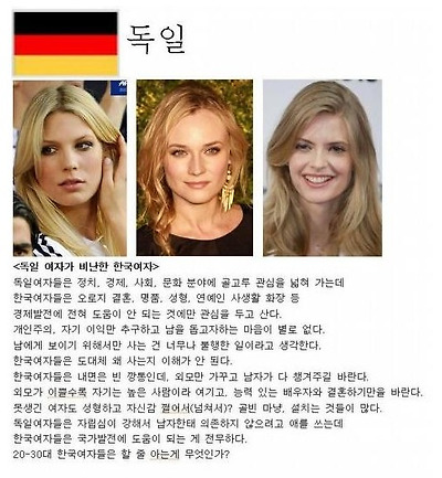 독일여자가 비난한 한국여자