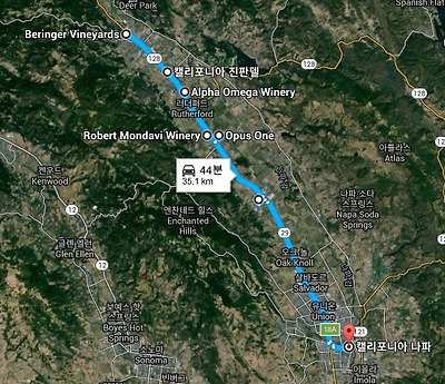 미국 샌프란시스코 지도(롬바드,부에나비스타,케이블카,블루바틀커피,나파밸리 와인트레인,실리콘밸리)
