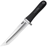 SOG Specialty Knives & Tools TS01-N Tsunami Tanto Knife with Straight Edge Fixed 6.5-Inch AUS-8 Steel Blade and Black Kraton Handle, Satin Finish