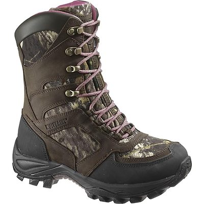 Wolverine Women's Panther 8 Inch Boot, Dark Brown/Mossy Oak, 5 M US