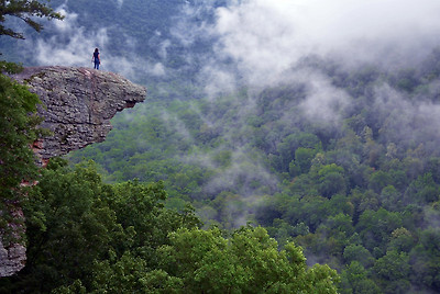 Up In The Clouds on Hawksbill Crag / Whitaker Point in the Ozark Mountains, Arkansas