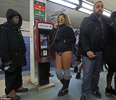 Payphone: One participant takes the the opportunity to make a call in Chicago, Illinois