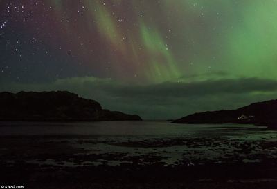 Starry-eyed: The stars are caused by the collision of electronically charged particles with atoms in the high altitude atmosphere