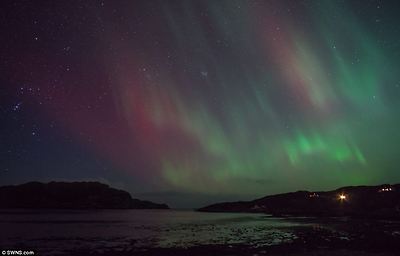 Unbelieveable: The Northern Lights display at Inverkirkaig, near Lochinver in Sutherlandshire, Scotland. The display lasted for two hours before clouds obscured them