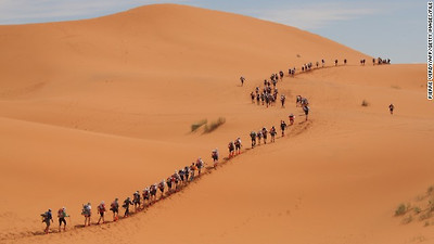 Marathon des Sables (MDS) is a grueling multi-stage running event that covers more than 220 kilometers, and is held each year in southern Moroccan Sahara. 