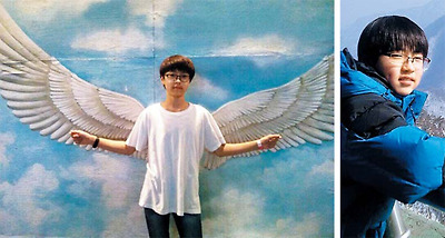 
	건영이가 남긴 마지막 사진 추석이었던 지난달 19일 이건영(13)군은 가족과 함께 경기 과천시 서울랜드로 나들이를 가 하얀 날개 벽화 앞에서 두 팔을 폈다. 이것이 생전 이군이 남긴 마지막 사진이 됐다. 12일 뒤인 지난 1일 이군은 다니던 서울 여의도중학교 앞 횡단보도에서 신호 위반 버스에 치여 뇌사 판정을 받았다. 나흘 뒤인 지난 5일 위급 환자 9명에게 심장·신장·간·췌장·허파·각막을 남겨주고 하늘을 향해 진짜 날개를 펼쳤다. 오른쪽 작은 사진은 겨울 외투를 입은 이건영군
