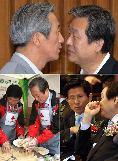 정몽준 김무성 의원과 김문수 지사는 서로 서로 친하다.
