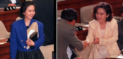 김영선 전 의원이 지난 1996년 국회에 처음 들어왔을 때 모습.
