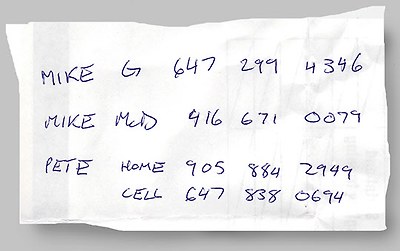 미국과 캐나다 본토 사람이 쓴 전화번호의 숫자들.