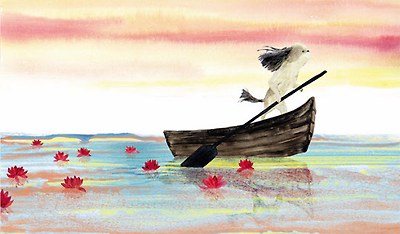 언젠가 나도 임종실의 죽인공이 되어 동화책의 그림처럼 작은 쪽배를 타고 가야 할 때 나는 과연 이 배에 무엇을 싣고 갈까?/느림보 출판사, 조원희 글·그림