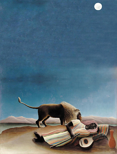 초현실주의 화가 앙리 루소가 그린‘잠자는 집시’.