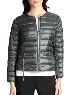 Peserico - Lightweight Chain-Detail Puffer Jacket