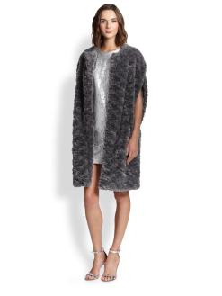 DKNY - Faux-Fur Long Vest