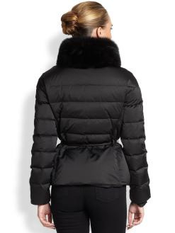 Diane von Furstenberg - Jaggar Fur-Collar Belted Puffer Coat