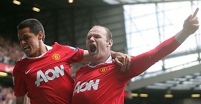 Javier Hernandez Wayne Rooney Manchester United Premier League
