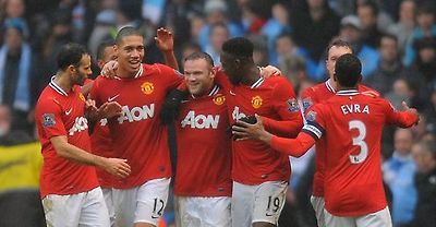 Wayne Rooney goal celeb Manchester City v Manchester United FA Cup Wayne Rooney goal celeb Manchester City v Manchester United FA Cup