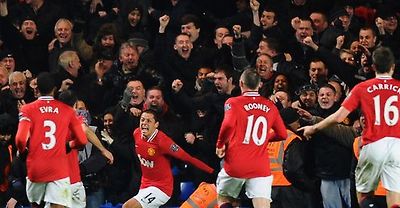 Chelsea v Manchester United Javier Hernandez celeb