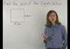 Watch Video on Area of a Square - Math Help