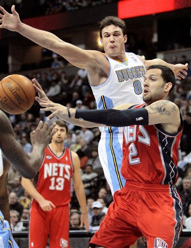 Denver Nuggets Forward Danilo Gallinari (8) Can't Stop A Pass
