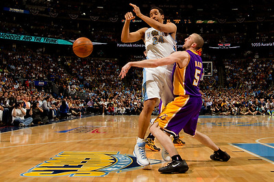 Steve Blake #5 Of The Los Angeles Lakers Knocks