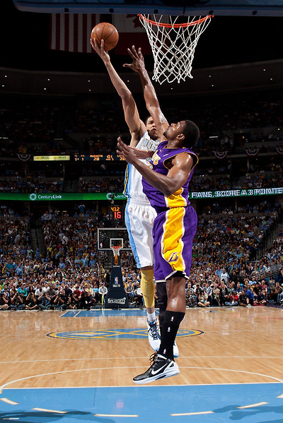 JaVale McGee #34 Of The Denver Nuggets Shoots