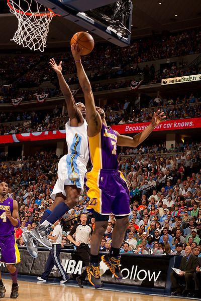 Ramon Sessions #7 Of The Los Angeles Lakers Makes