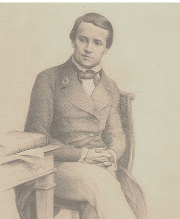 파리 고등사범학교 재학 시절의 파스퇴르(1845)