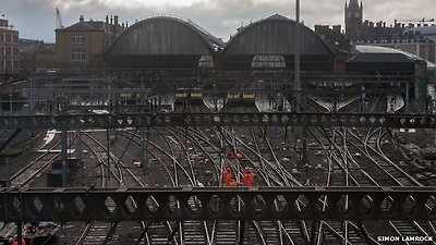 Work on tracks near King's Cross station