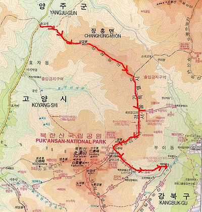 4월 9일 번개산행-솔고개-북한산 상장능선-육모정-우이령 같이 할 회원 모집