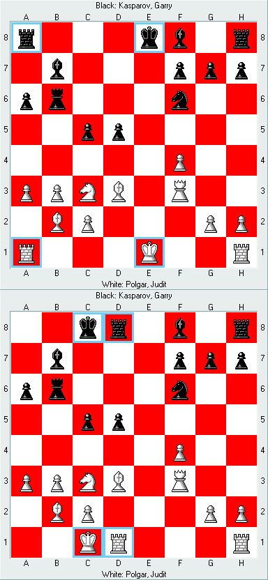 Queenside Castling - Before : After
