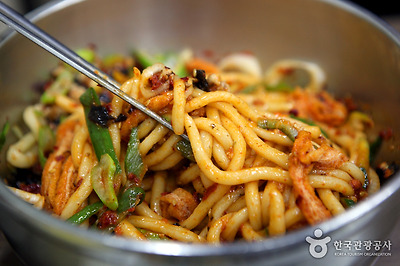 미진분식의 비빔우동