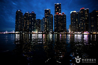 더베이 101에서 바라본 마린시티 야경