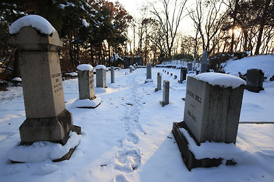 양림동역사문화마을 위쪽에 있는 선교사묘역