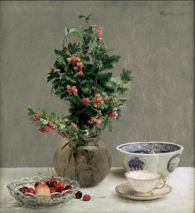 Image:Fantin Latour Vase of Hawthorn Bowl of Cherries Japanese Bowl Cup Saucer.jpg