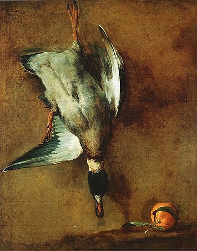 Image:Jean Siméon Chardin - Un canard col-vert attaché à la muraille et une bigarade.JPG