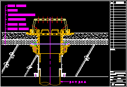 KCD-2020 수직형 다중식 루프드레인(ROOF DRAIN)주공용 방수층고정 및 마감높이조절형 설치 상세도