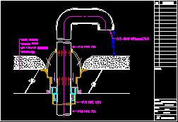 KCD-2050 수직형 루프드레인(ROOF DRAIN)주공용 우수.배수 분리형 설치 상세도