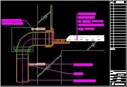 KCD-2300 수직형 루프드레인(ROOF DRAIN)강관용 나사식 배관연결형 설치 상세도