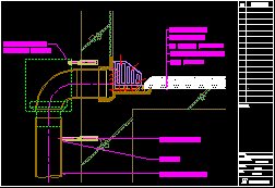 KCD-2350 수직형 루프드레인(ROOF DRAIN)강관용 나사식 배관연결형 설치 상세도
