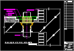 KCD-2810 발코니드레인(BALCONY DRAIN)PVC관용  삽입식 배관 연결형 설치 상세도