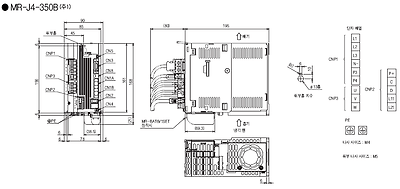 MR-J4-350B SERVO 앰프외형도